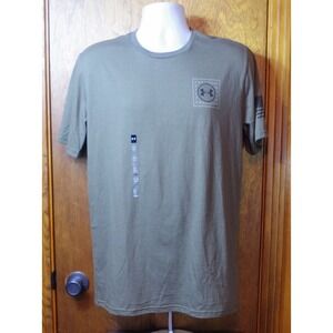 NWT Under Armour Freedom Snake Graphic T-Shirt Men's M Olive Green Loose Fit